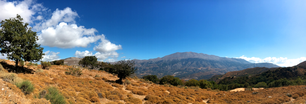Mountainous terrain with Psiloritis in the background