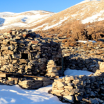 Mitato (a shepherd's shelter) surrounded by snow